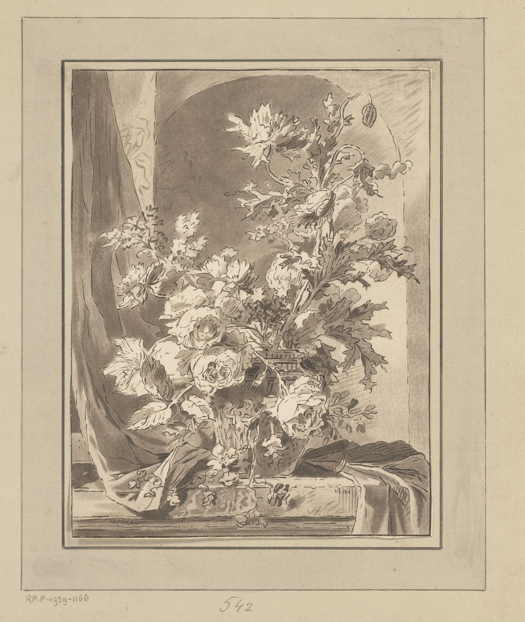 Vase avec des fleurs pour une niche - Bernhard Schreuder