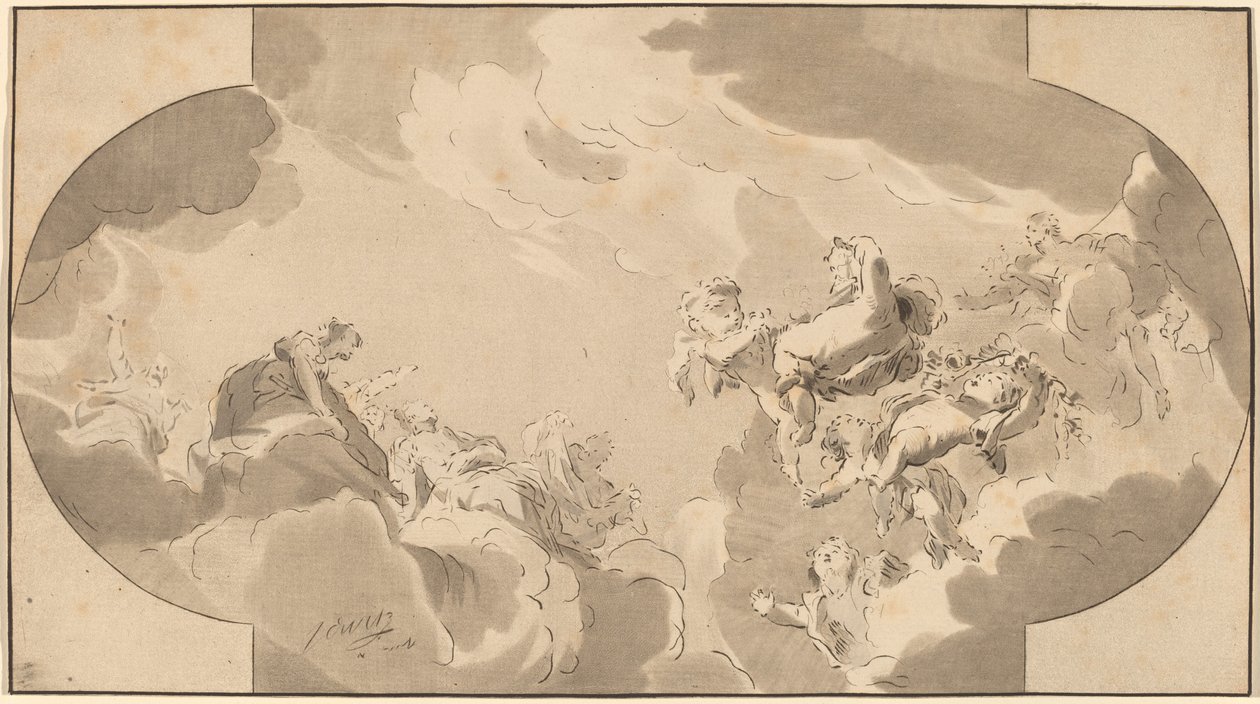 Décoration de plafond - Bernhard Schreuder after Jacob de Wit