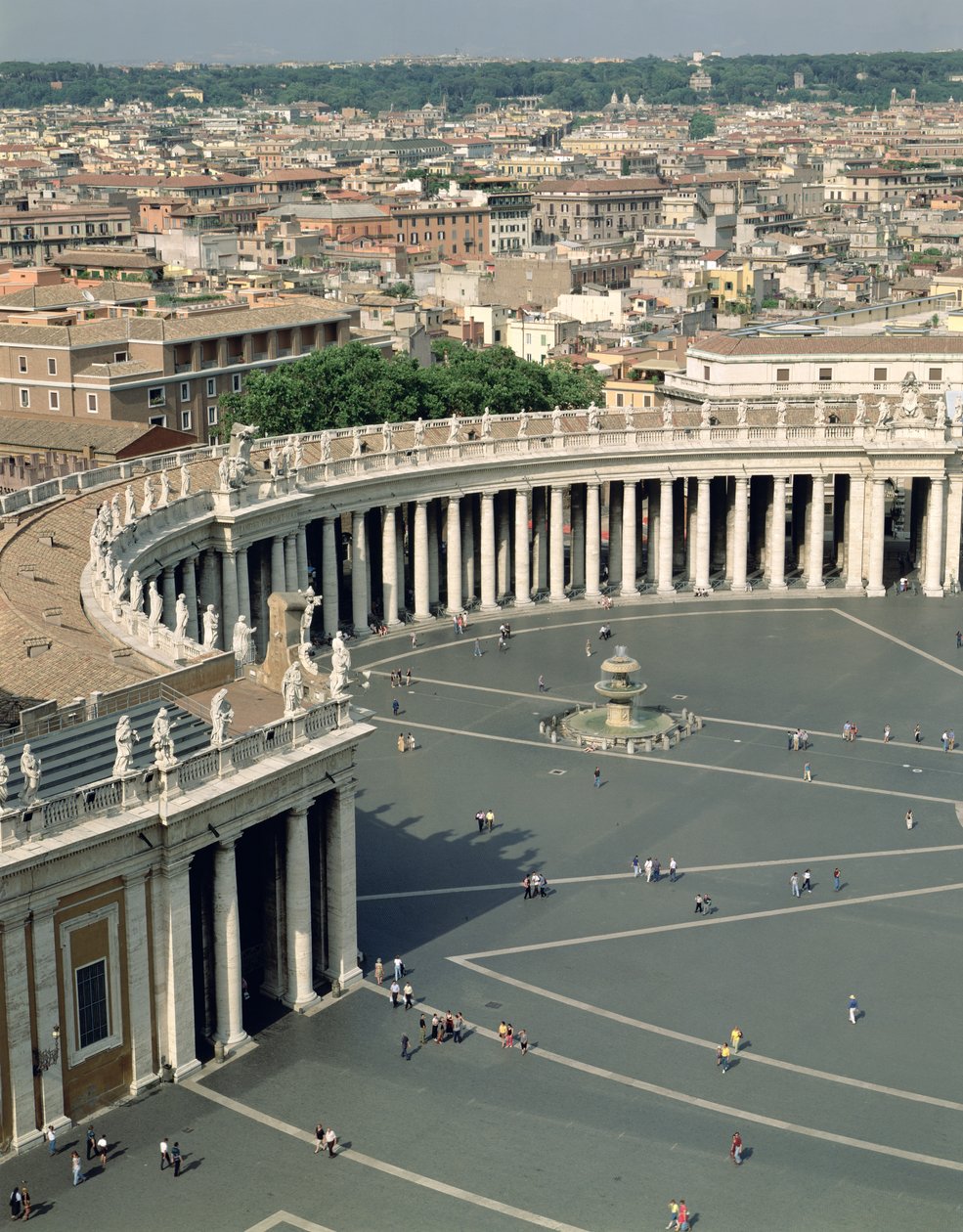 Vue de la place, conçue par Gian Lorenzo Bernini (1598-1680) 1656-67 - Bernini Algardi A. and Bitonto