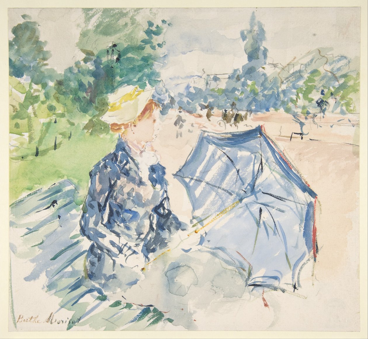 Une femme assise sur un banc de l