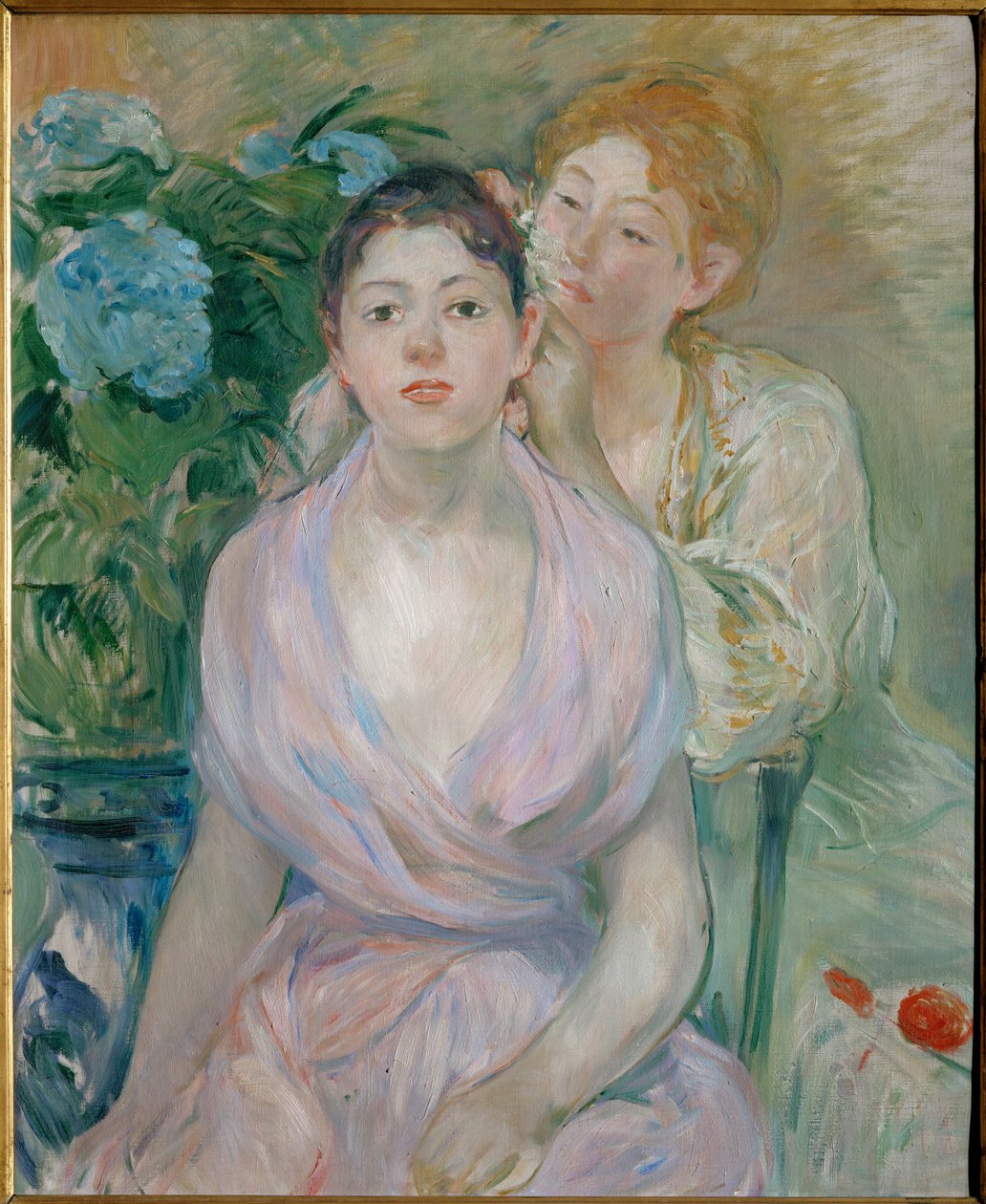 Hortensia, ou les deux soeurs (peinture sur toile) - Berthe Morisot