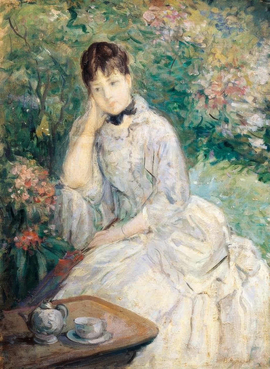 Jeune femme assise sur un canapé - Berthe Morisot