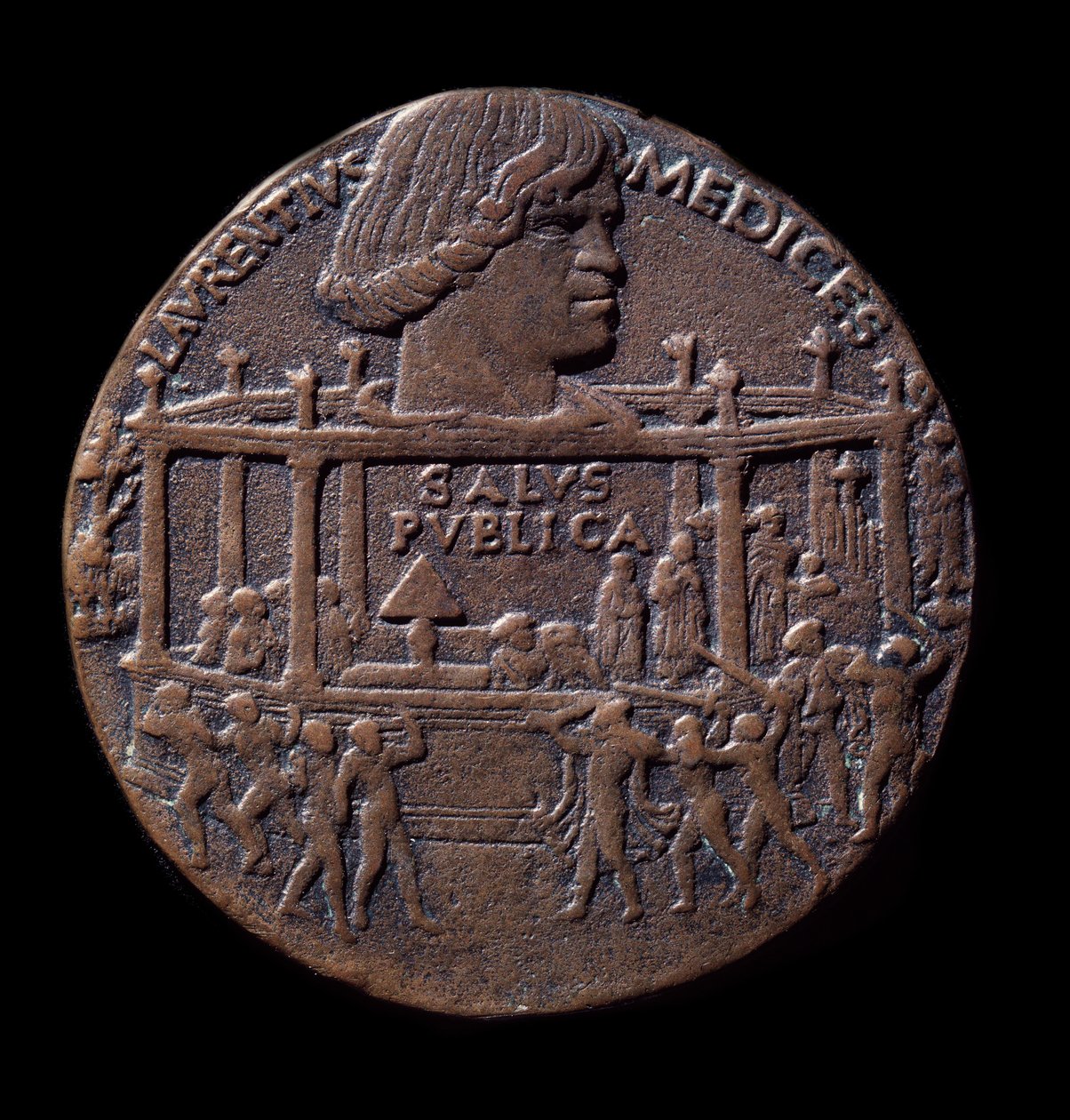 Médaille en bronze sur la conspiration des Pazzi (1478) - Bertoldo di Giovanni