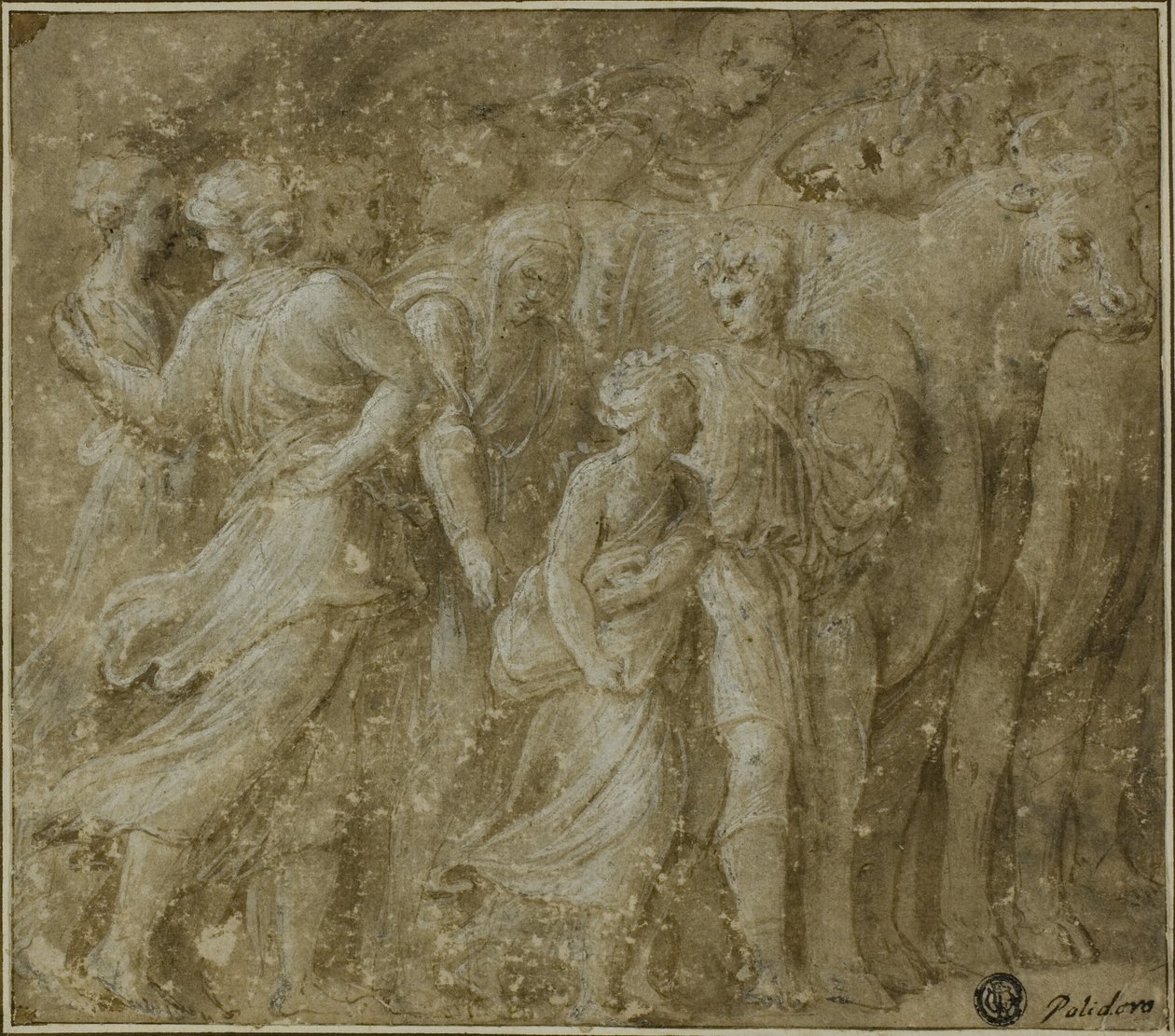 Procession de figures et de bœufs - Biagio Pupini