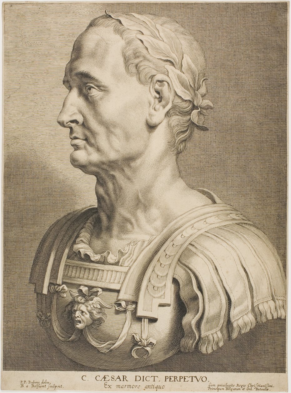 Jules César, dictateur perpétuel, tiré de Douze hommes célèbres grecs et romains - Boetius Adams Bolswert