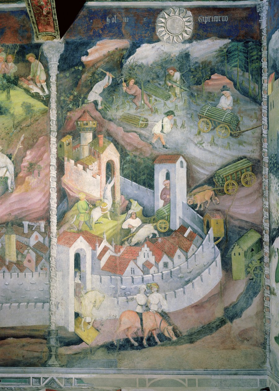 Le Mois de décembre, vers 1400 - Bohemian School