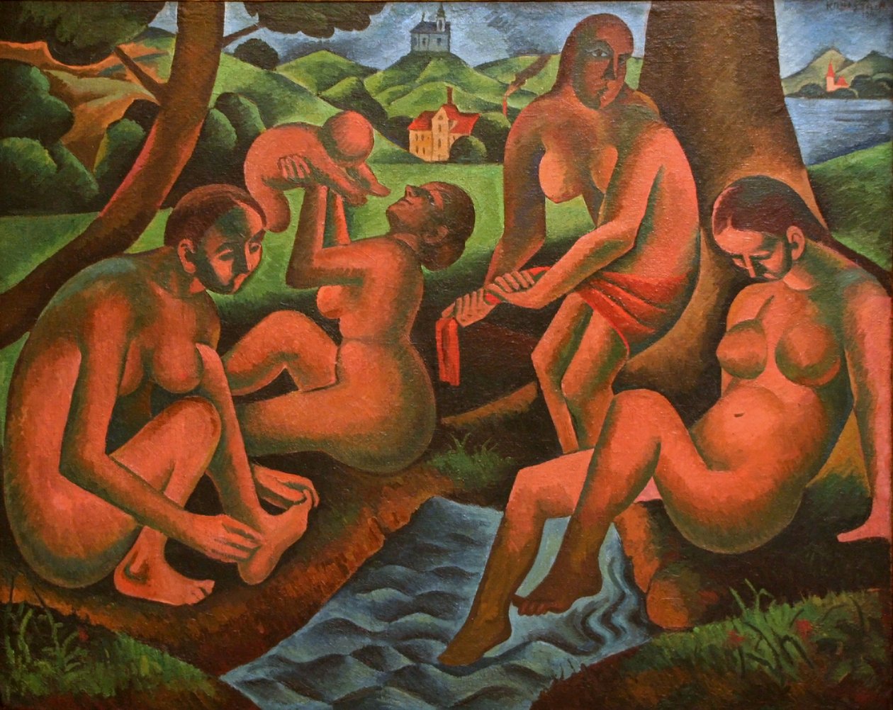 Femmes se baignant au printemps - Bohumil Kubišta