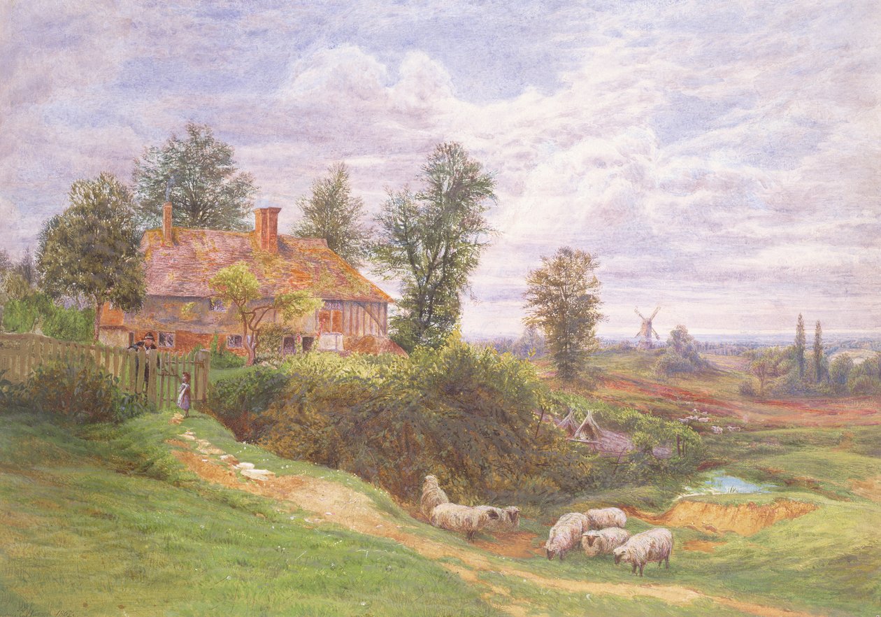 Une scène de campagne avec des moulins à vent - Bonami Edward Warren