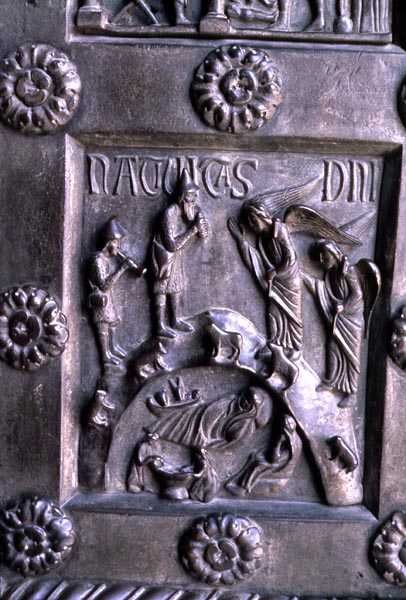 Panneau représentant la Nativité de la Porta di S. Ranieri du transept sud - Bonannus of Pisa
