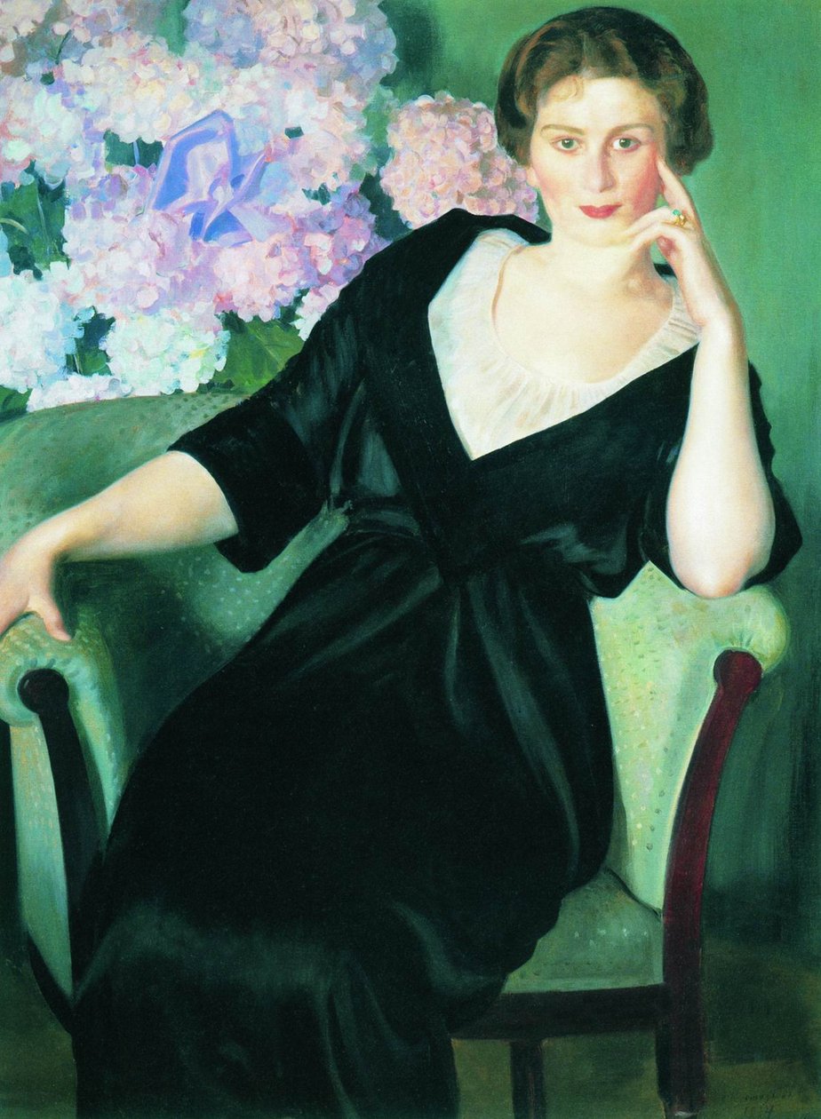 Portrait de Renée Notgaft - Boris Mikhailovich Kustodiev