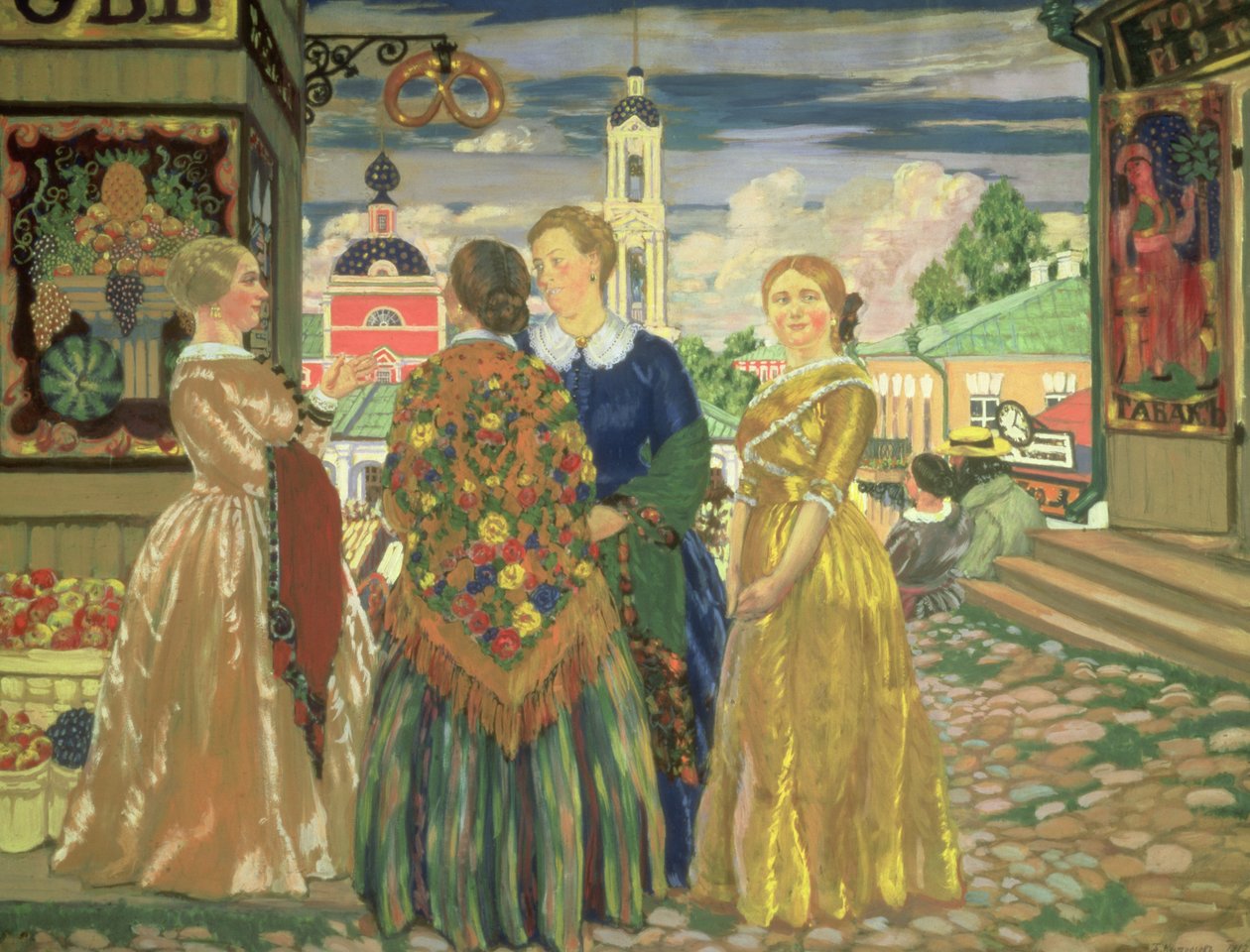 Femmes marchandes - Boris Mikhailovich Kustodiev