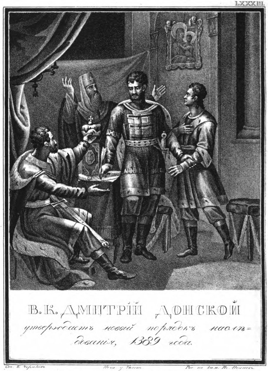 Dmitry Donskoy approuve un nouvel ordre de succession, 1389 De l
