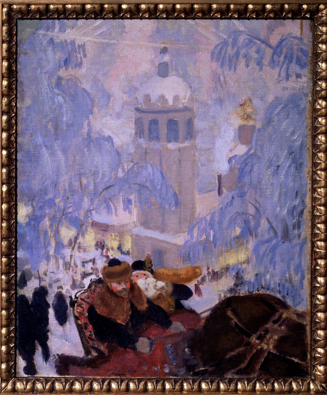 Autoportrait avec son épouse - Boris Mikhailovich Kustodiev