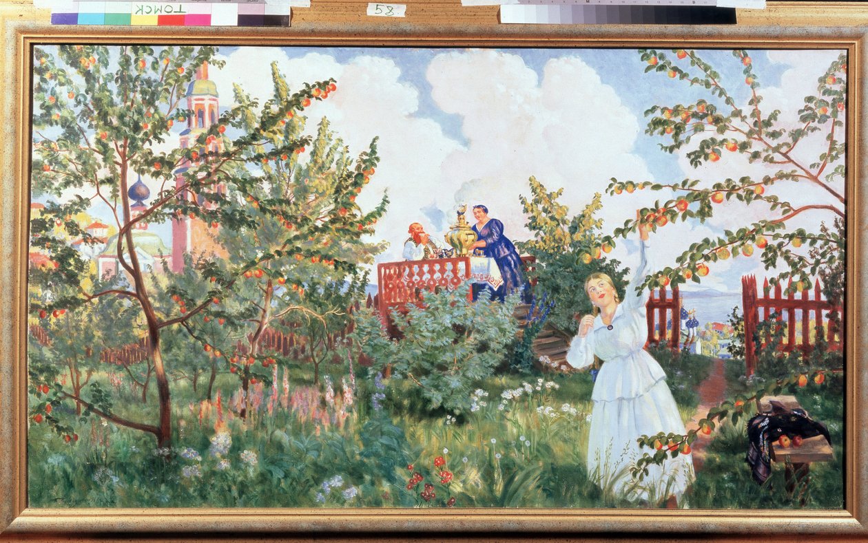 Le jardin des pommes - Boris Mikhailovich Kustodiev