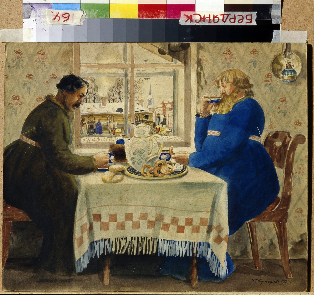 Les cochers - Boris Mikhailovich Kustodiev