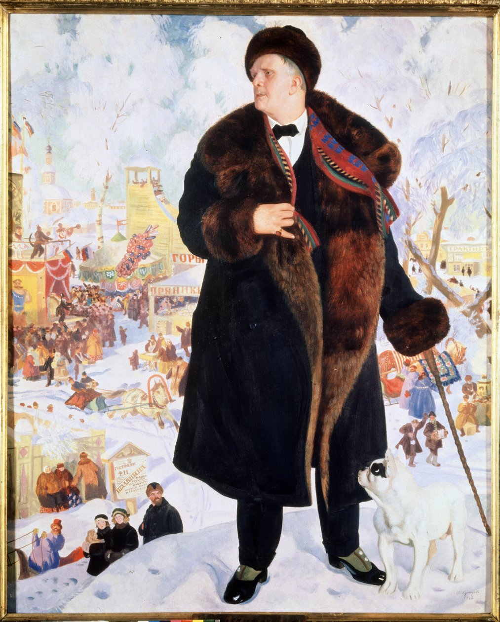 Portrait du chanteur Feodor I. Chaliapin - Boris Mikhailovich Kustodiev