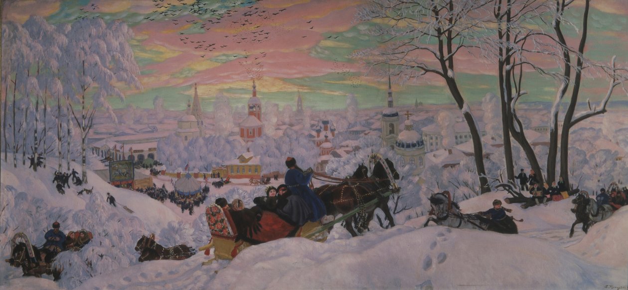 Mardi Gras - Boris Mikhailovich Kustodiev
