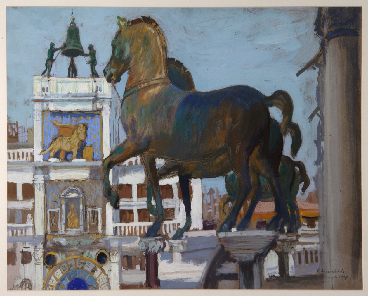 Les chevaux de San Marco, 1907 - Boris Mikhailovich Kustodiev