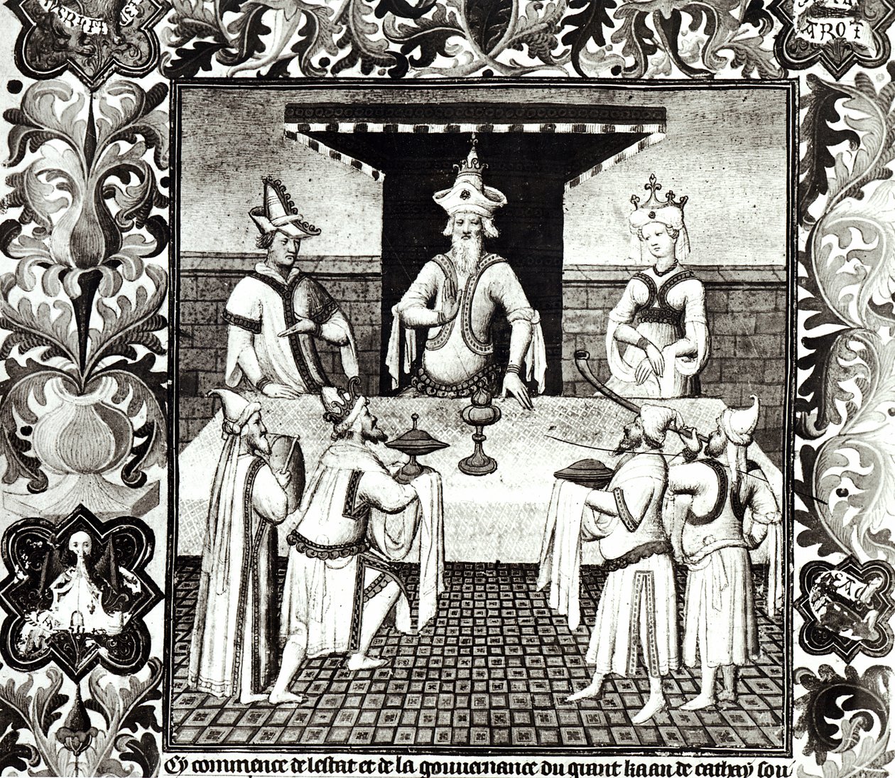 Ms Fr 2810 f.136v, Le festin du Grand Khan, du 