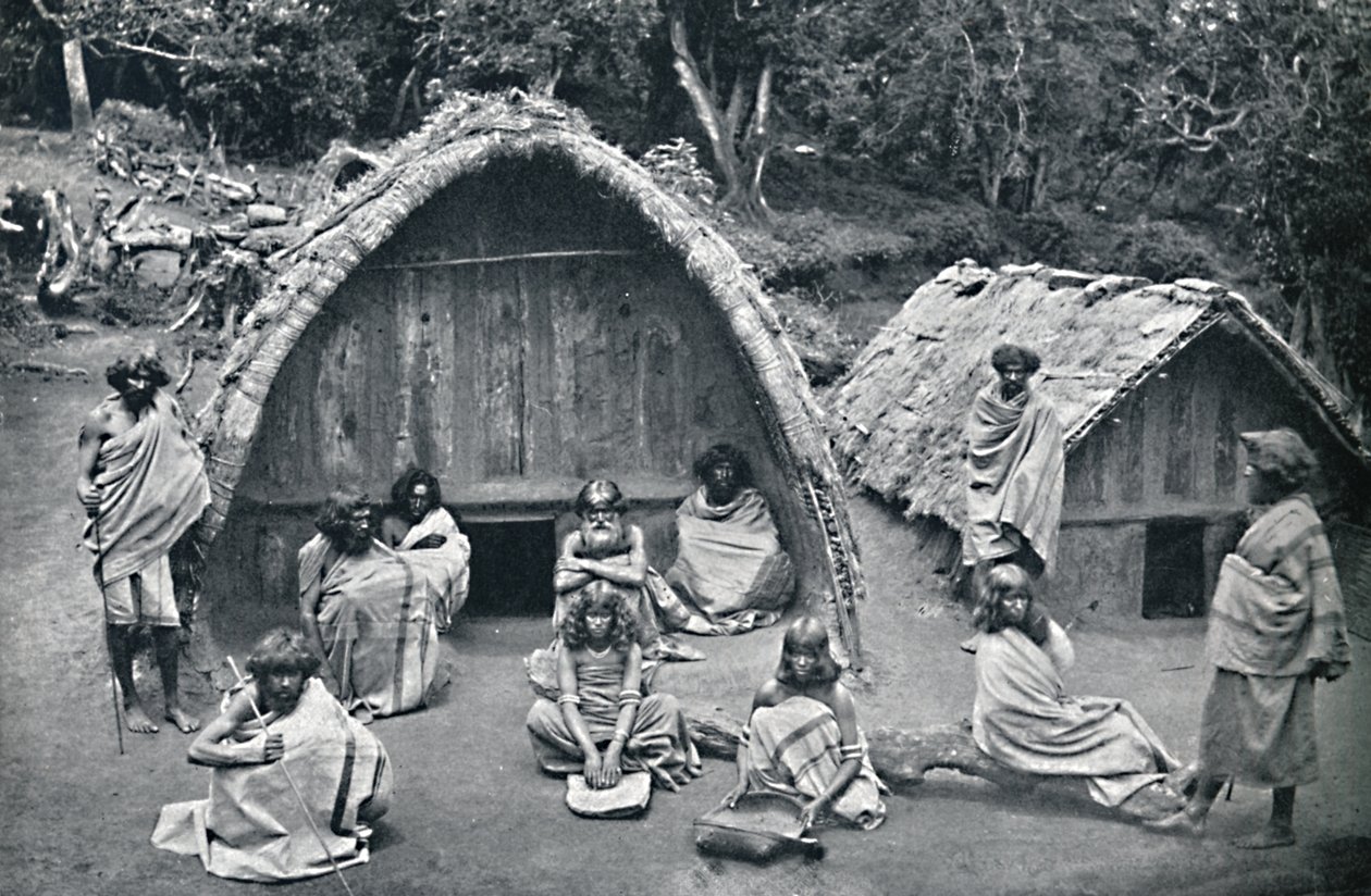 Une maison Toda dans un hameau indigène, Inde, 1902 - Bourne and Shepherd