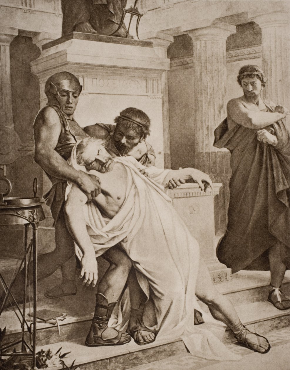La mort de Démosthène, illustration de 