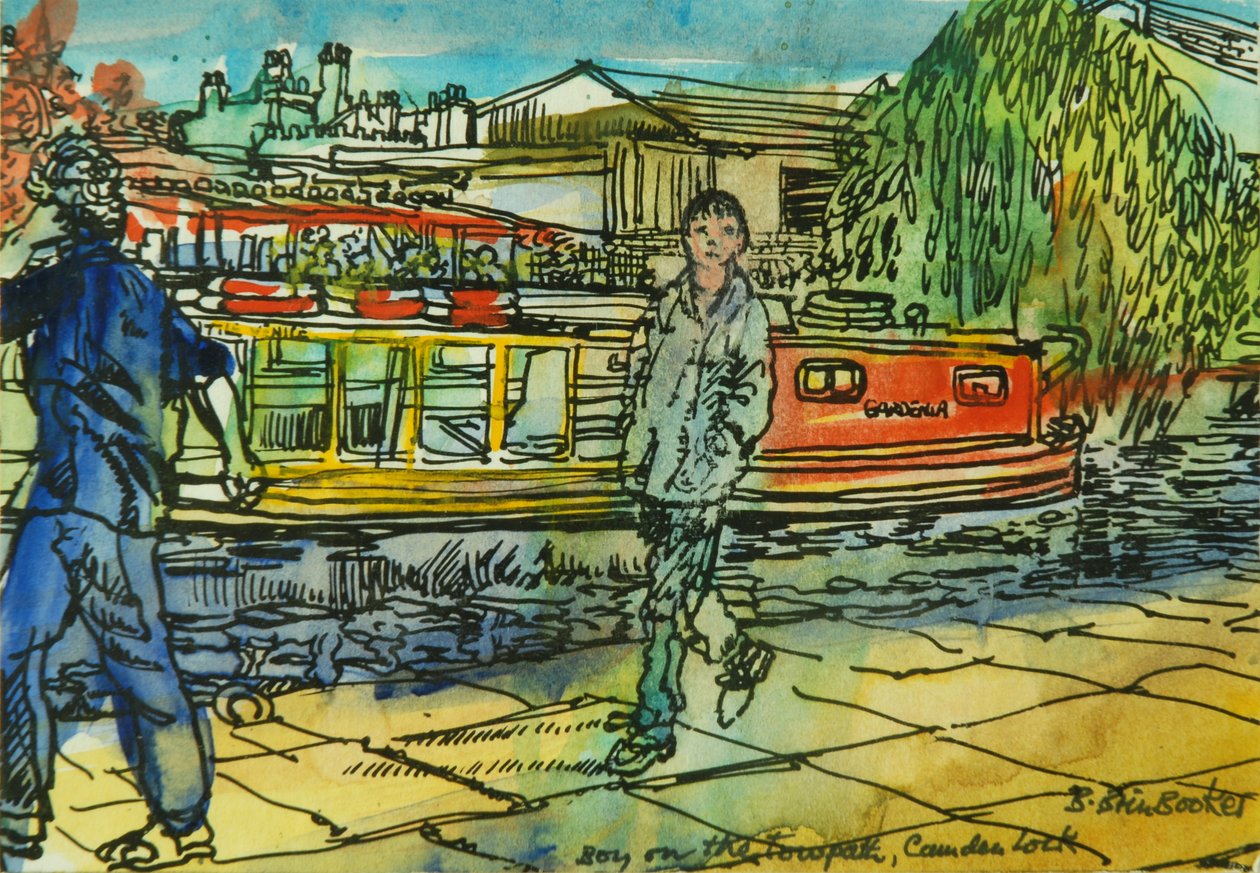 Garçons sur le chemin de halage, Camden Lock - Brenda Brin Booker