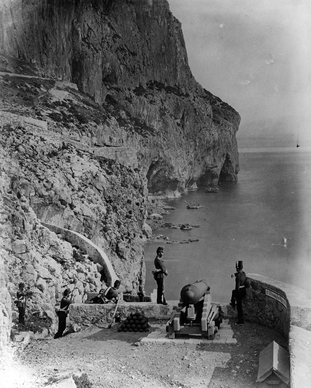 Batterie Europa Advance, Gibraltar, vers 1868 - British Photographer