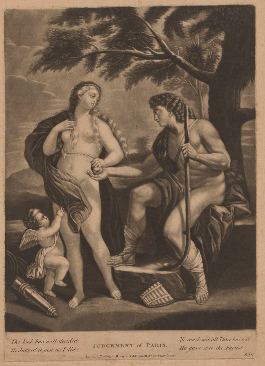Jugement de Paris - British 18th Century