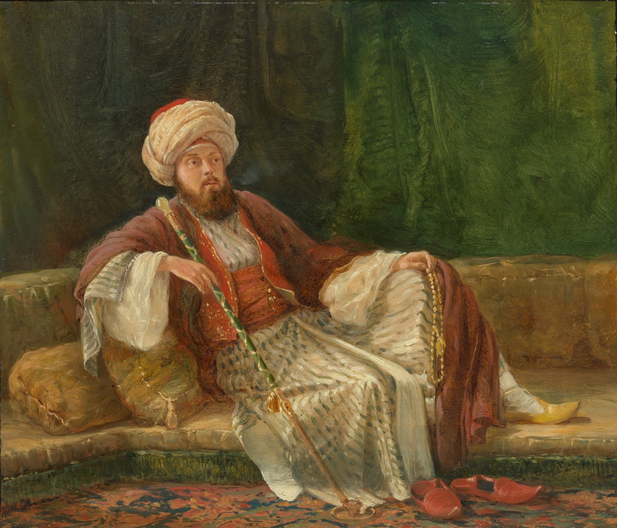 Gentleman occidental en costume oriental - British Painter