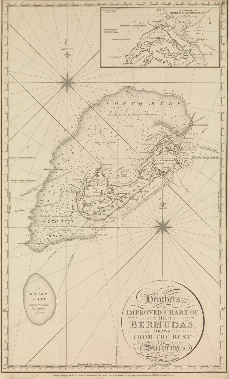 Carte améliorée de Heather des Bermudes avec un encart de 