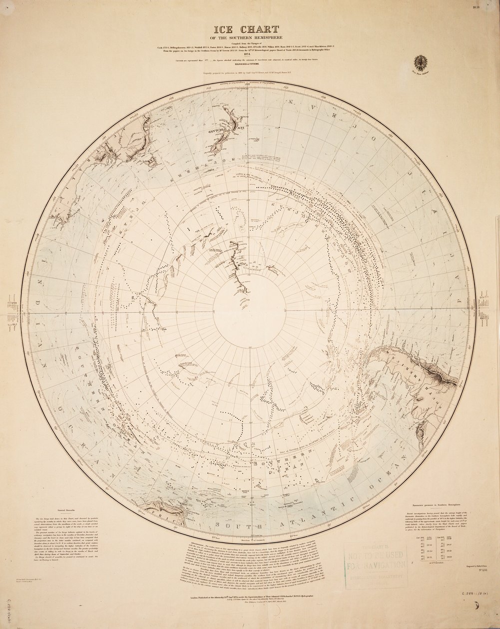 Carte des glaces de l