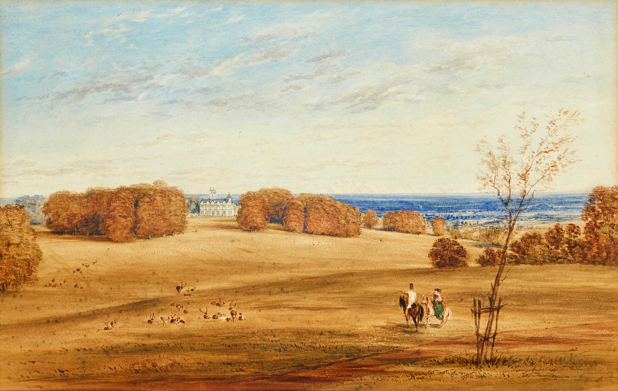 Vue de Horsley Towers, Surrey - British School