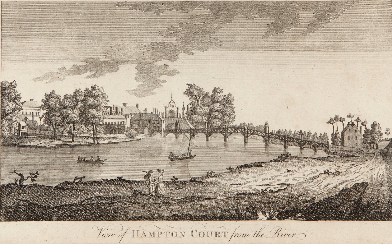 Vue de Hampton Court depuis la rivière - British School