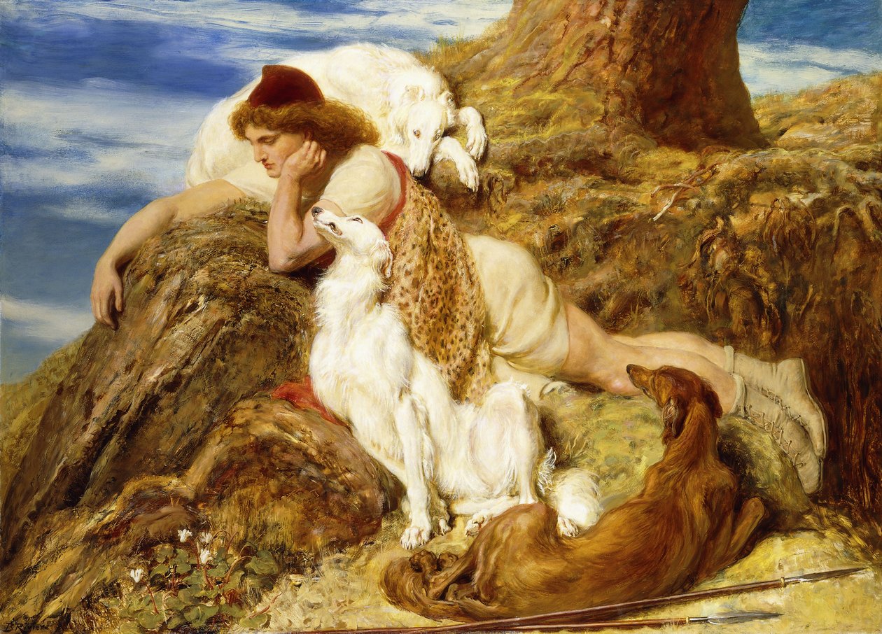 Endymion "Ah! bien, pourquoi notre jeune Endymion devrait-il dépérir"-Keats - Briton Riviere