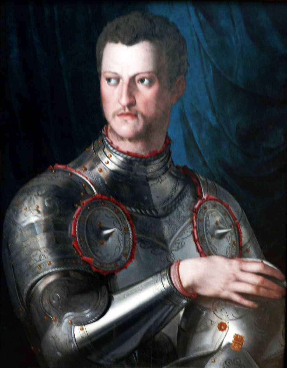 Portrait de Cosimo I dei Medici en armure. - Bronzino