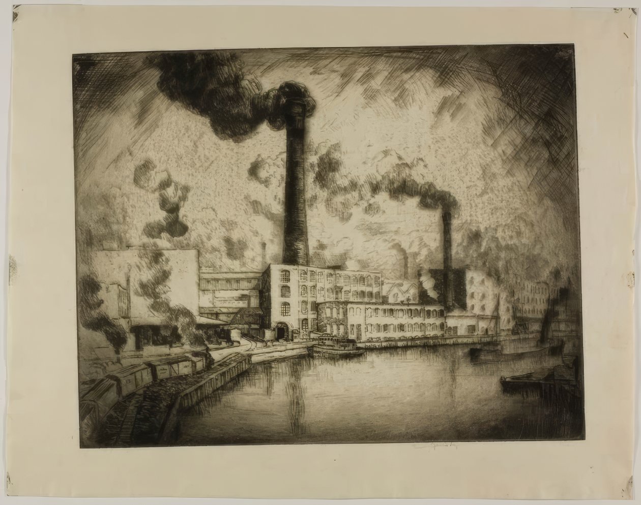 Ohne Titel (South Deering - Linkes Ufer) von Bror Julius Olsson Nordfeldt