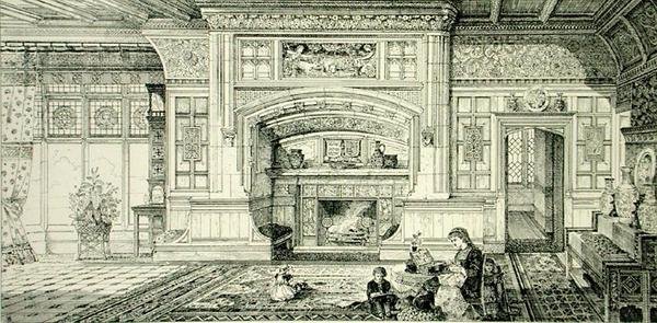 Cheminée de salle à manger, de 
