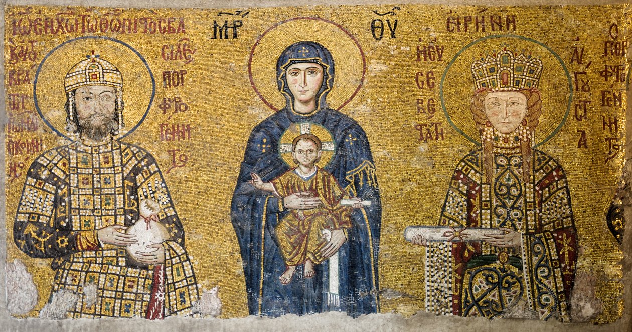 Mosaïque de Comnène représentant la Vierge à l