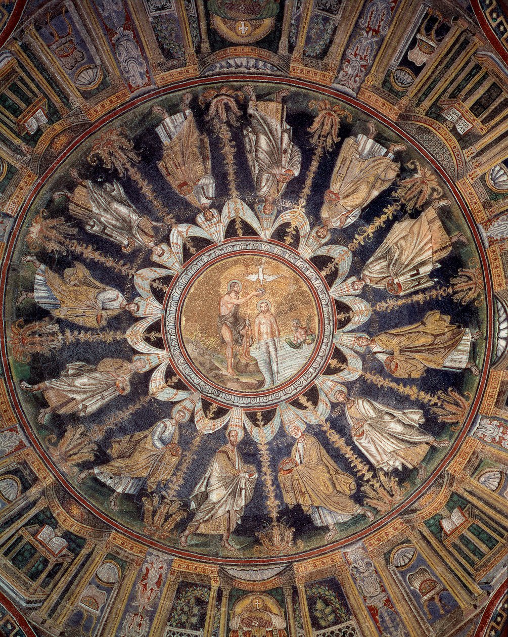 Les apôtres (mosaïque de plafond, 400-450) - Byzantine