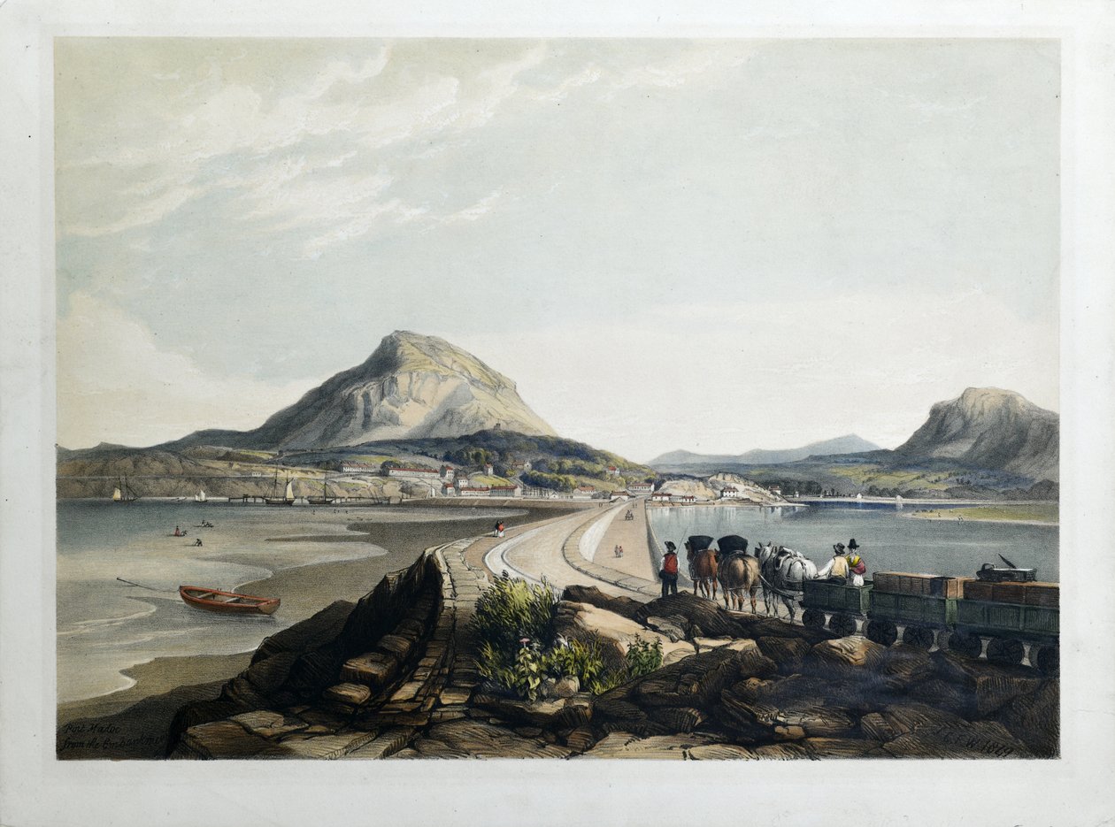 Port Madoc depuis la digue - C.F.W. C.F.W.