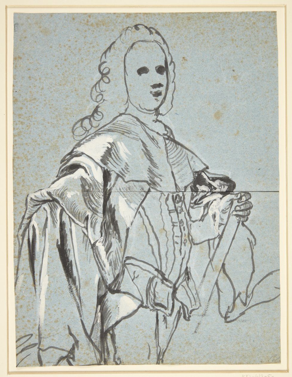 Étude pour un portrait, probablement de A.G. Moltke - C.G. Pilo