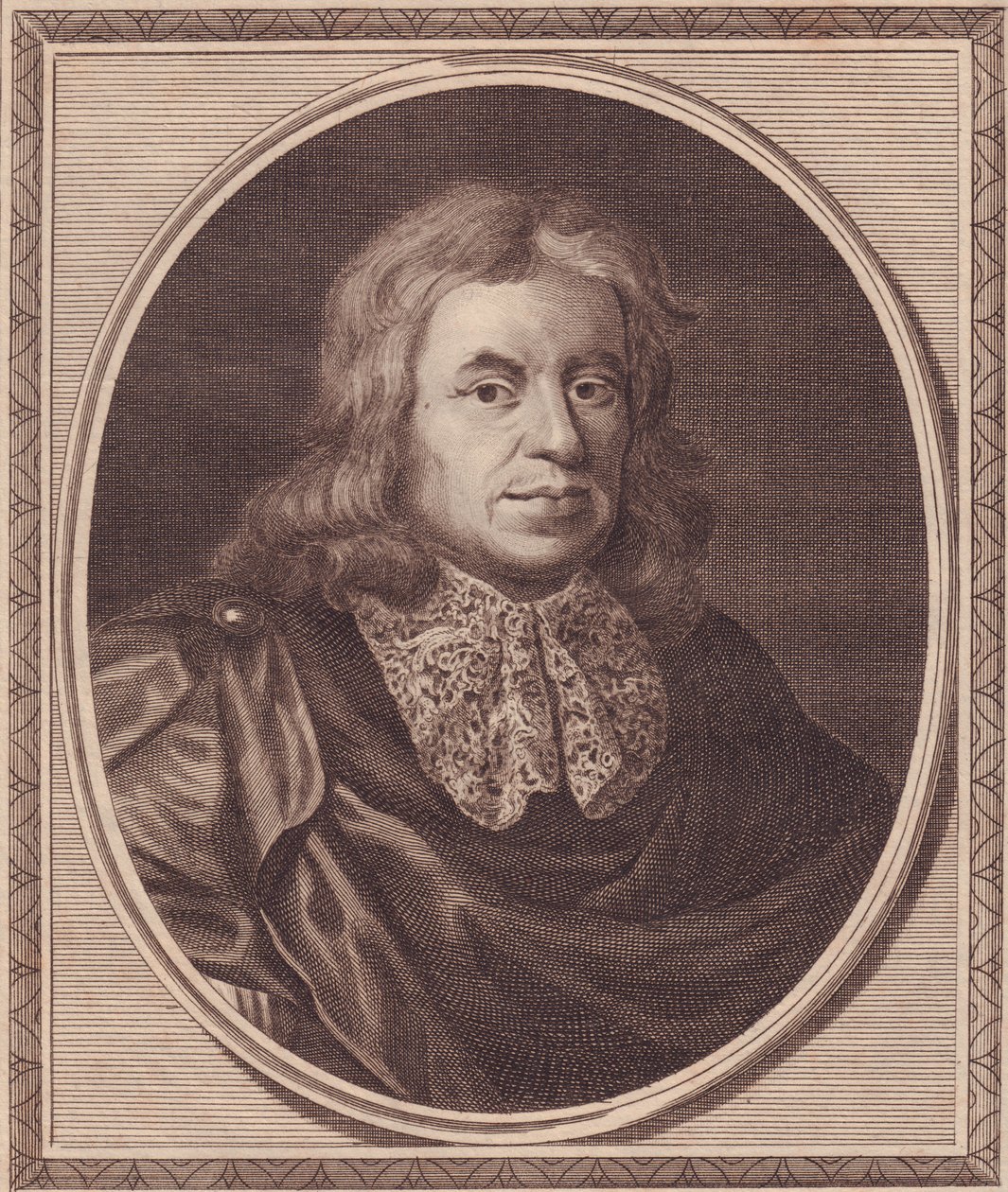 Portrait du médecin anglais Thomas Sydenham (1624-1689), gravure sur cuivre par John Goldar (1729-1795) d