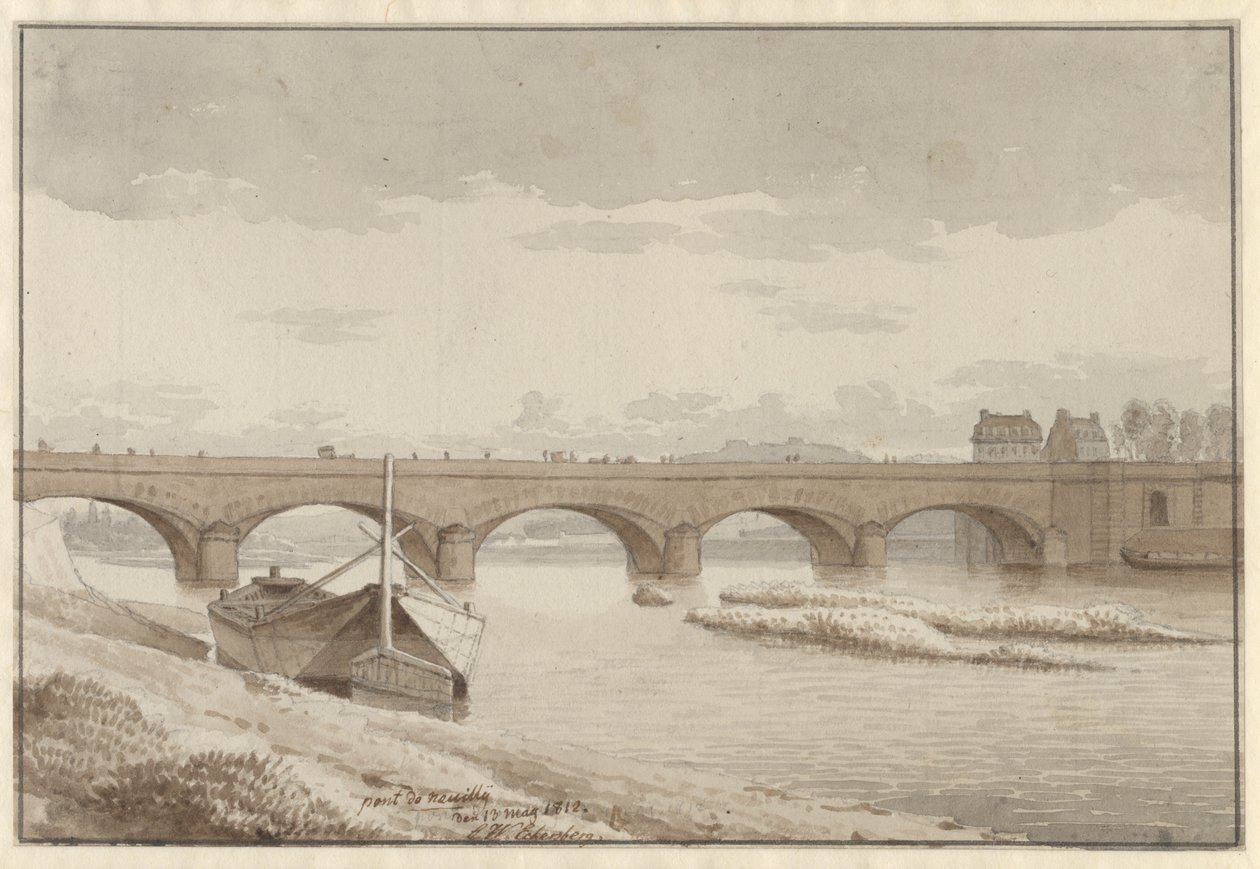 Pont de la Seine à Neuilly, Paris, 13 mai 1812 - Christoffer Wilhelm Eckersberg