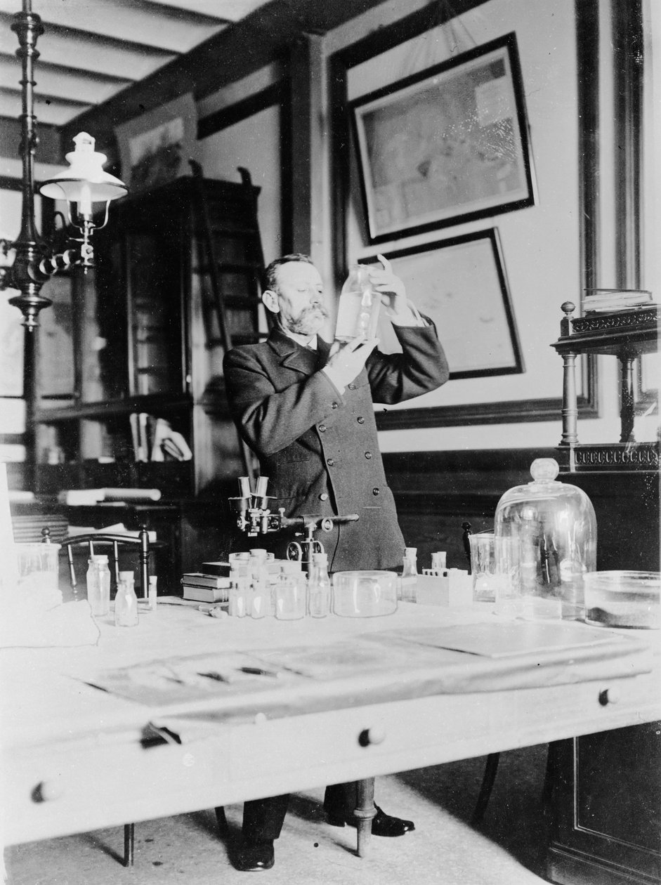 Honoré Charles Grimaldi, Prince Albert de Monaco dans son étude - C. Chusseau Flaviens