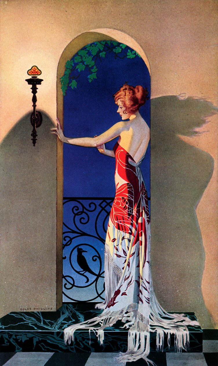 Femme à la mode des années 1920 en Espagne, vers 1925 - C. Coles Phillips