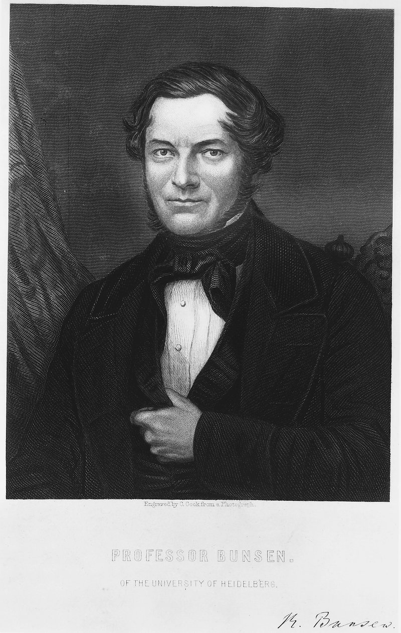 Robert Bunsen, chimiste allemand, années 1850 - C. Cook