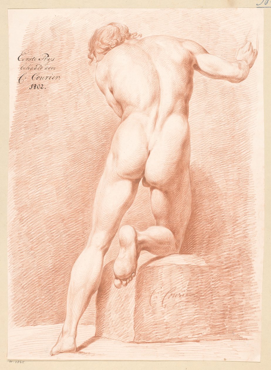 Homme nu debout vu de dos (1er prix 1802) - C. Courier