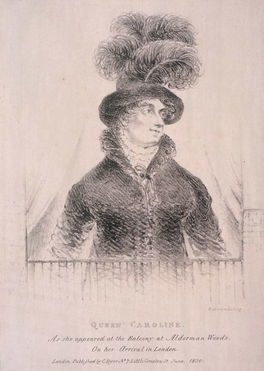 Caroline, épouse de George IV, 1820 - C Dyer