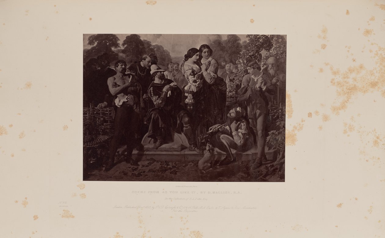 Scène de As You Like It, par D. Maclise, R.A. - Caldesi and Montecchi