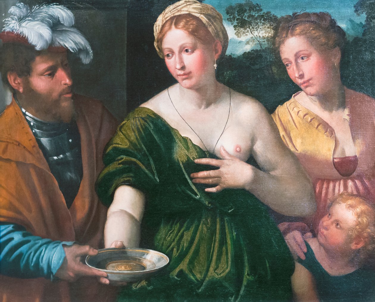 Trois demi-figures et un enfant - Callisto Piazza